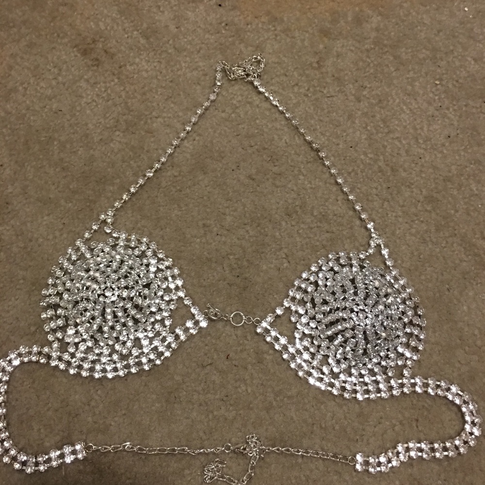 Rhinestone bra